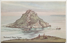 David Skipp Thatcher's Rock Devon Art Postcard - unused