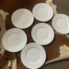 X6 Spode White China 9” Larger Side Plates Mansard White Collection No Backstamp