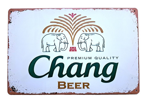 Vintage metal sign chang - vintage,
