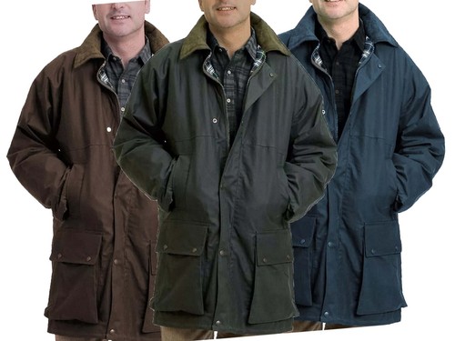 Mens padded wax jacket waxed - mens,