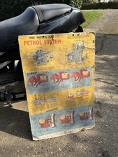 Vauxhall carburettor petrol showcard advertising garage enamel sign Bedford GM