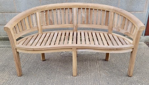 Teak banana garden bench - banana,