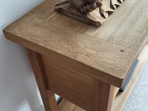 Solid oak console - oak, table