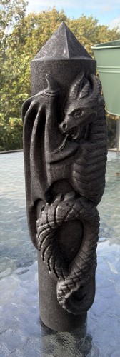 Shungite dragon carved - carved, point