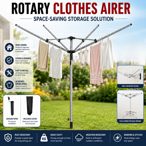 Arm rotary clothes - clothes, airer