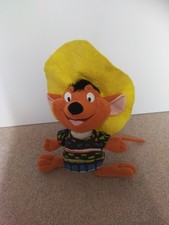 Vintage Speedy Gonzales Warner Bros Looney Tunes Plush Cuddly Soft Toy 