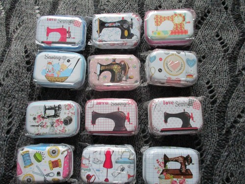 Sewing themed craft tins - themed,