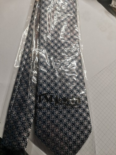 Lewin silk tie navy blue - m,