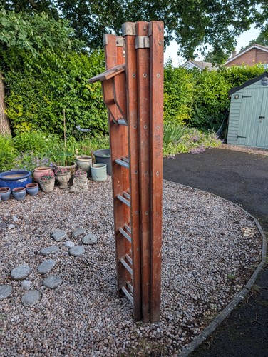Vintage wooden triple - vintage,