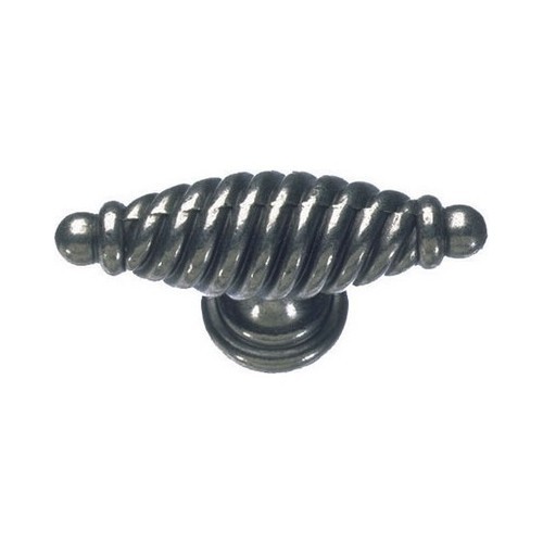 Knob pewter twist - t,