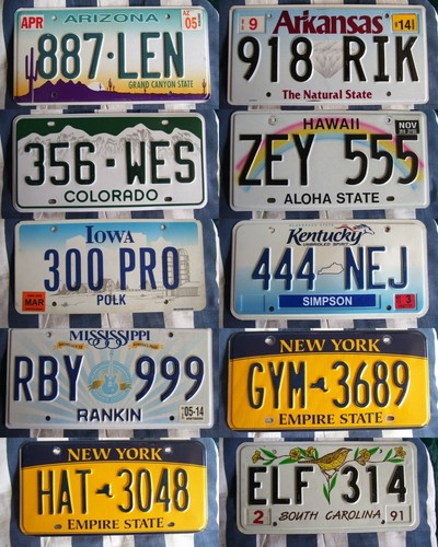 American license number plate - number,