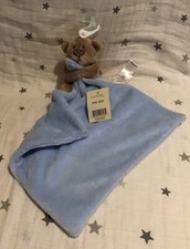 Asda George Teddy Bear Blue Comforter Plush Soft Toy Tagged