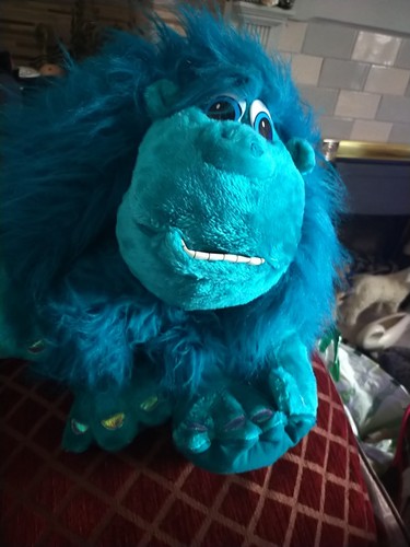 Large blue plush monster - large,
