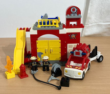LEGO DUPLO 6168 VINTAGE FIRESTATION TRUCK FIREMEN SIRENS AND LIGHTS