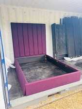 Queen Size Purple Headboard & Bed Frame