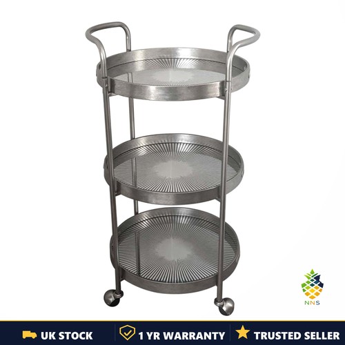 Silver rustic tier serving - silver,