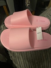 Next Girls Pink  Size 12 Chunky Sliders.