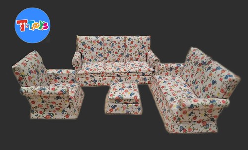 Four piece floral sofa - floral,