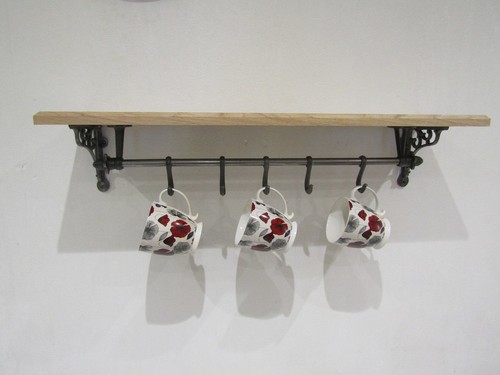 Rustic solid oak cast - solid, iron