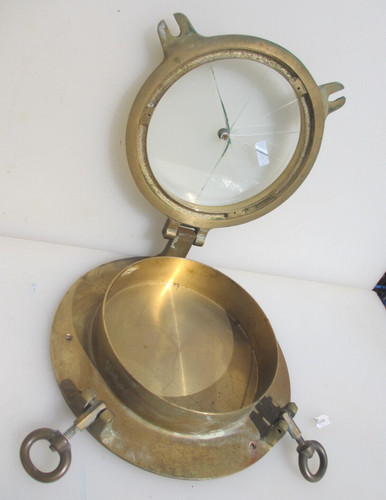 Antique brass porthole - antique,