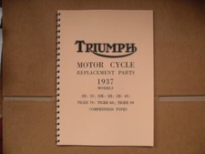 TRIUMPH PARTS BOOK 1937 T70,T80, T90, 2H,3H 5H,6S, RARE