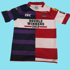 Wigan Warriors Commemorative Double Winners Jersey. 2013 Season. Size XXL