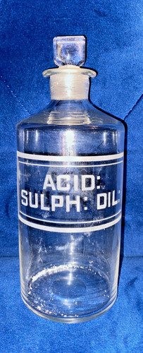 Vintage clear glass apothecary
