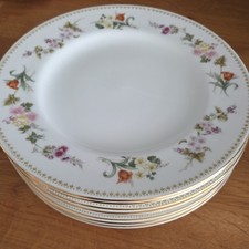 8 tea plates Wedgewood Mirabelle set of eight Bone China Side Plates 8"