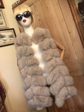 NATURAL BLUE FOX GILET REAL