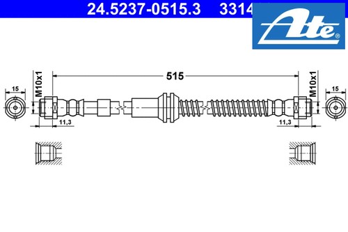 Front brake hoses - front,