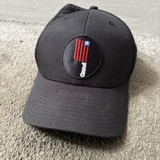 Butchers Of America USA Butcher Meat Cleaver Black Baseball Cap With Mesh Back