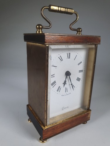Vintage brass wood carriage - brass, &