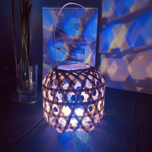 Hanging lantern woven - hanging,