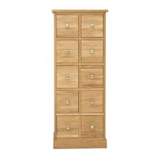 Solid Oak Multi-drawer Dvd CD