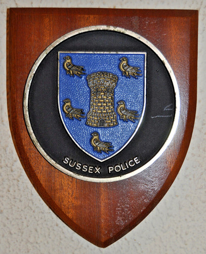 Sussex police mess wall - wall, plaque