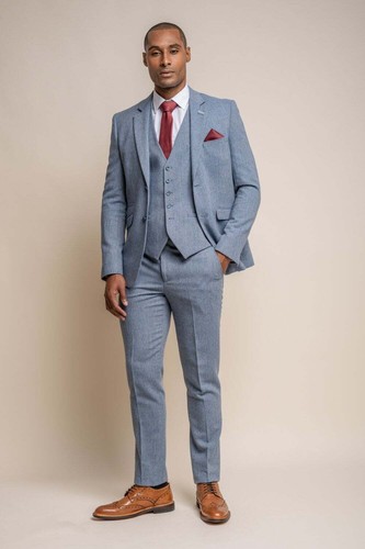 Mens cavani wells blue tweed - ,