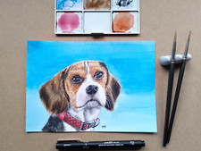 Original Beagle art.  A5