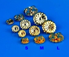 14K White & Yellow Solid Gold Earring Back Butterfly by Pc!!!