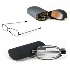 Women Men Black Frame Folding Reading Eyeglass Glasses +1.5 +2.0 +2.5 +3.0
