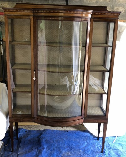 Bow fronted glass display - glass,