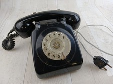 Vintage Rotary Dial Black Telephone