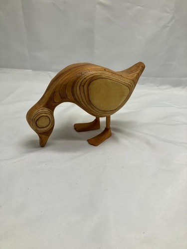 Hand carved wooden - hand, duck