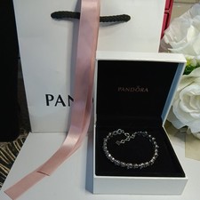  Genuine Pandora - Halo Hearts Bracelet 20cm