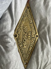 A CAST BRASS DIAMOND SHAPED ENGINE WORKSPLATE, North British Locomotive ,repo