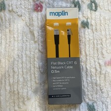 Cat6 Flat Black Network Cable