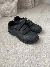 Clarks Childrens Infants Kids Boys School Shoes Black Leather Size UK 10.5F