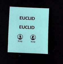 CORGI 1102 EUCLID TRACTOR TRANSFERS/DECALS