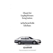 Lexus 1996 LS 400 Car Auto 1990s  Vintage Print Ad