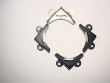 PICTURE MIRROR CORNER CLAMPS Silver Nickel Mounting Brackets