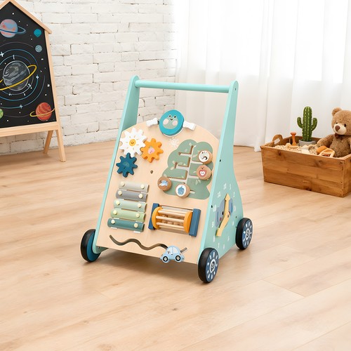 Wooden baby walker with busy - wooden,